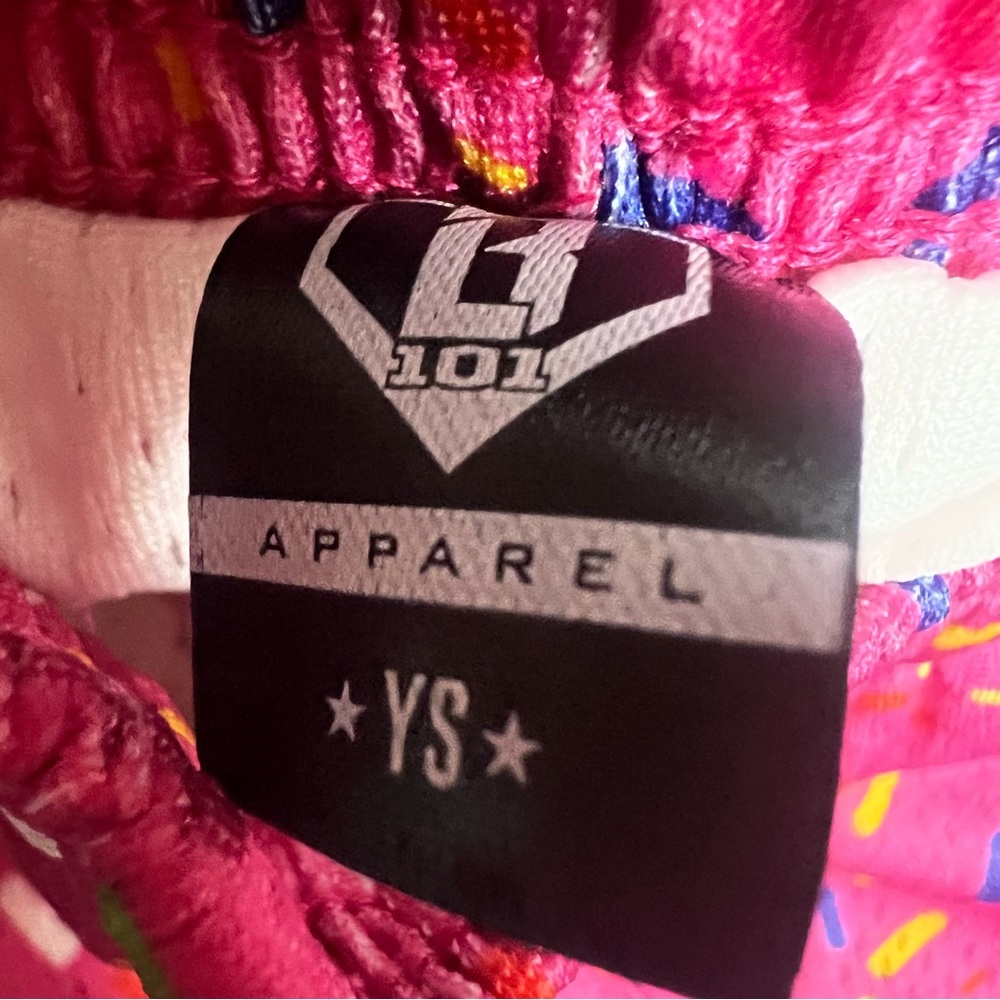 New Baseball Lifestyle 101 B101 Ice Cream Youth Shorts in Strawberry - Picture 4 of 5